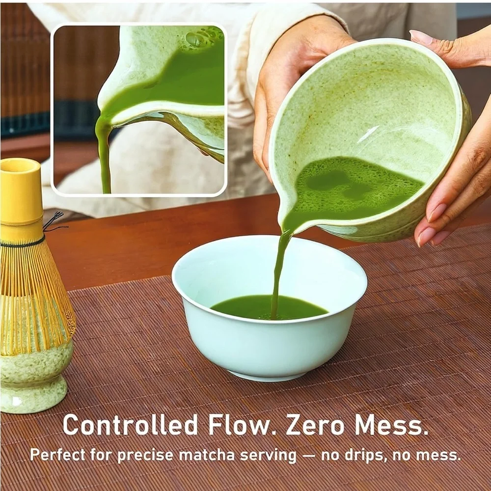 Brand New Matcha Whisk Set 8-Piece Japanese Tea Ceremony Kit Ceramic Bamboo